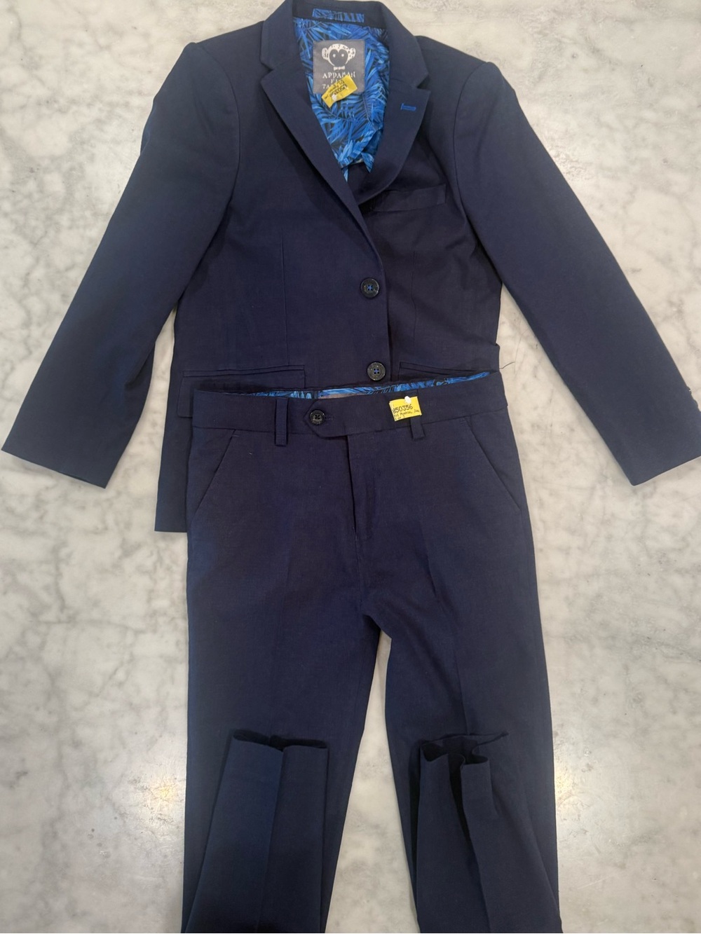 Appaman Navy Blue Boys Suit Set